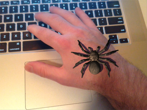 Spider in an augmented reality. Image via Krisabel.com.