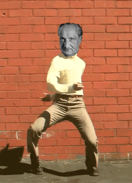 a gif of Heidegger dancing