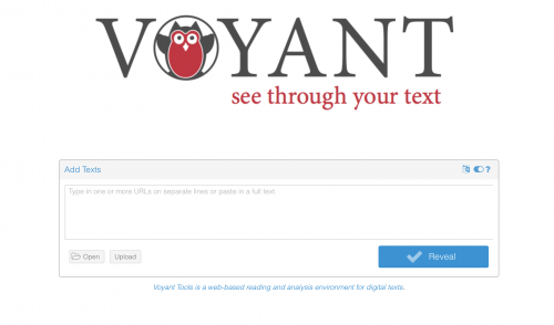 A screenshot of Voyant's homepage.