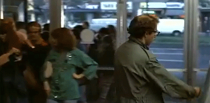 A moment from Annie Hall, featuring Woody Allen and Marshall McLuhan