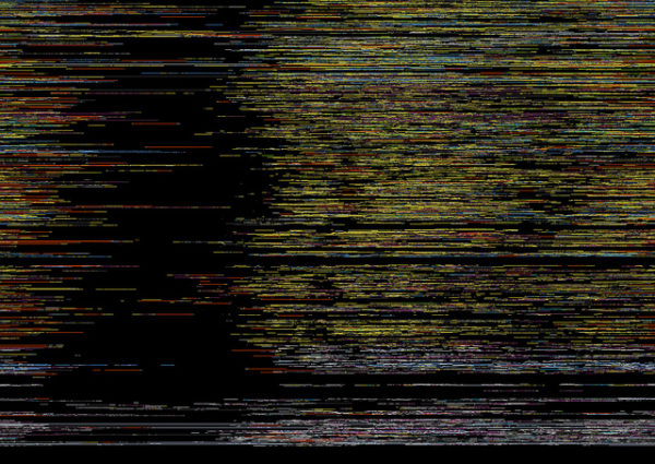 Stylistic data visualization similar to snow on a TV screen but with no accompanying data